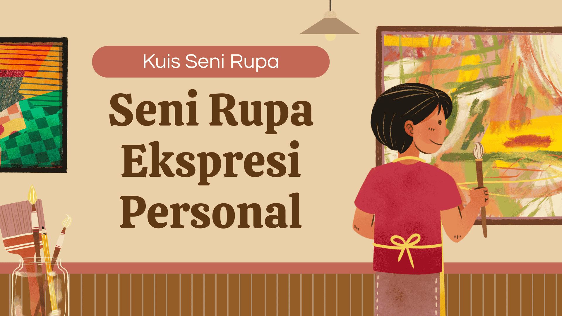 Presentasi Kuis-Seni Rupa Ekspresi Personal dalam Gaya Ilustratif Krem