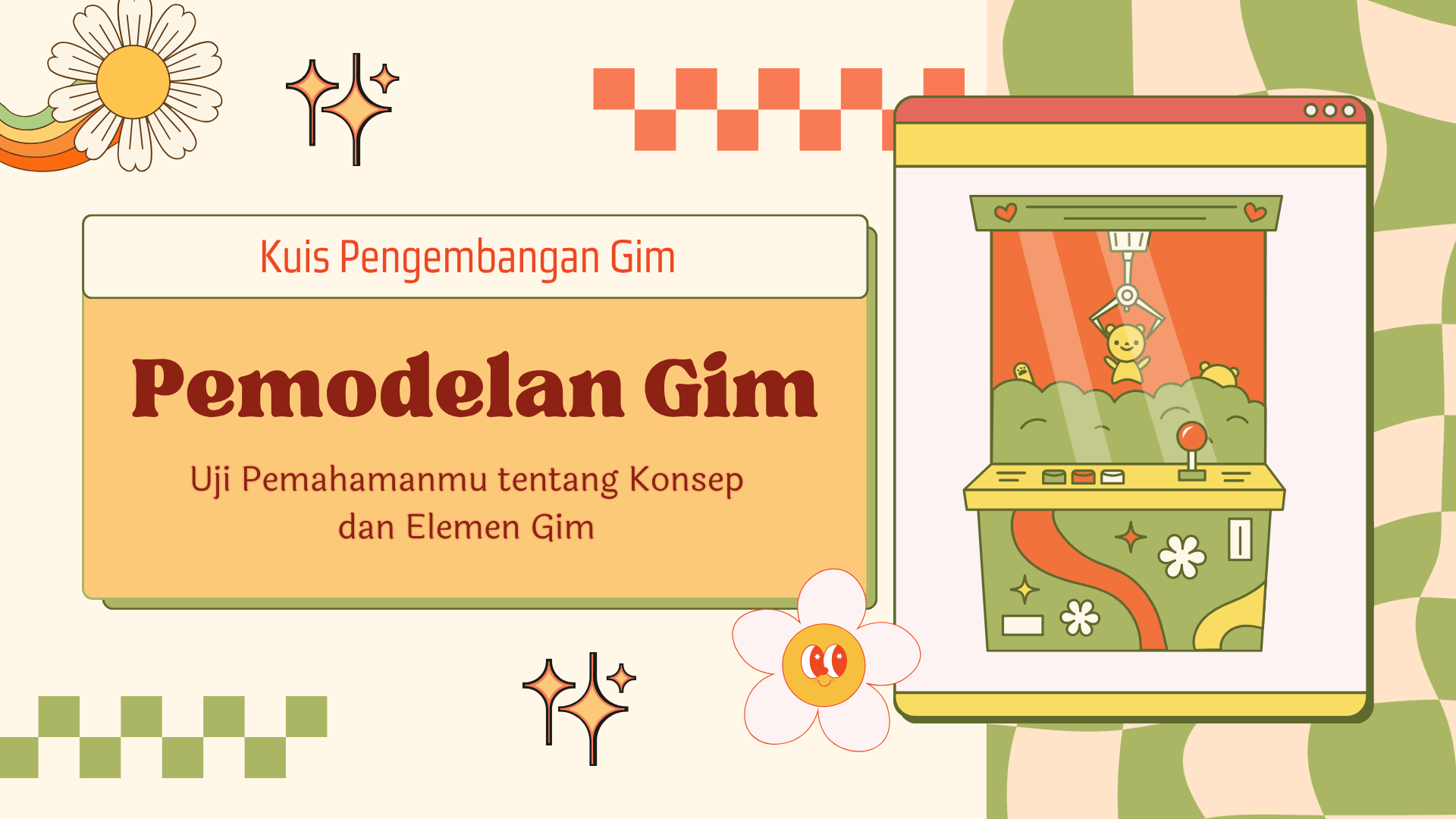 Presentasi Kuis-Pemodelan Gim dalam Gaya Ilustratif Warna-warni