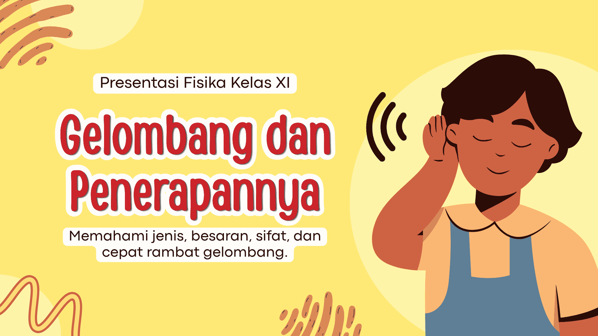 Presentasi Gelombang dan Penerapannya dalam Gaya Ilustratif Kuning