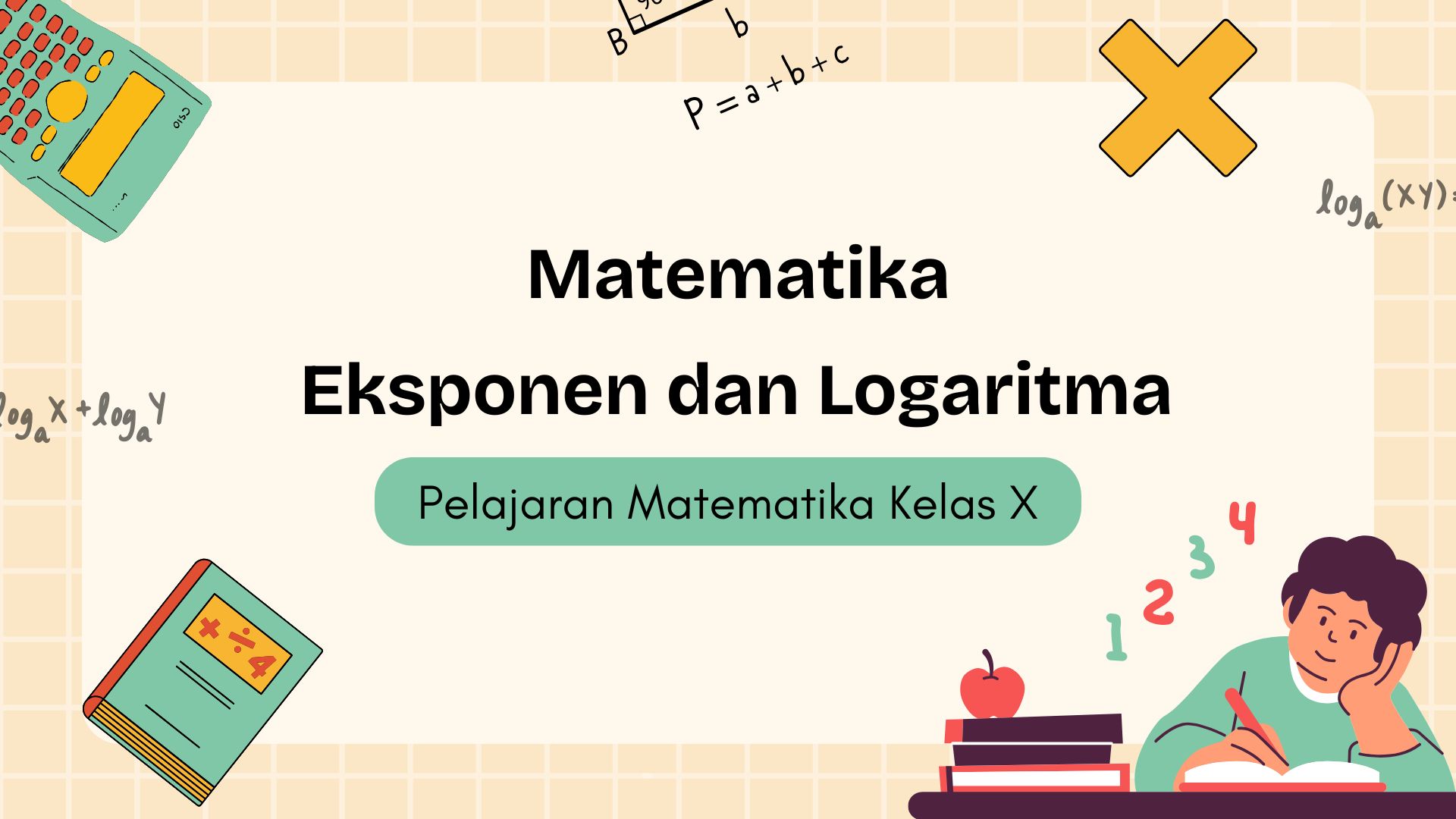 Presentasi  Materi-Eksponen dan Logaritma Krem Ilustratif