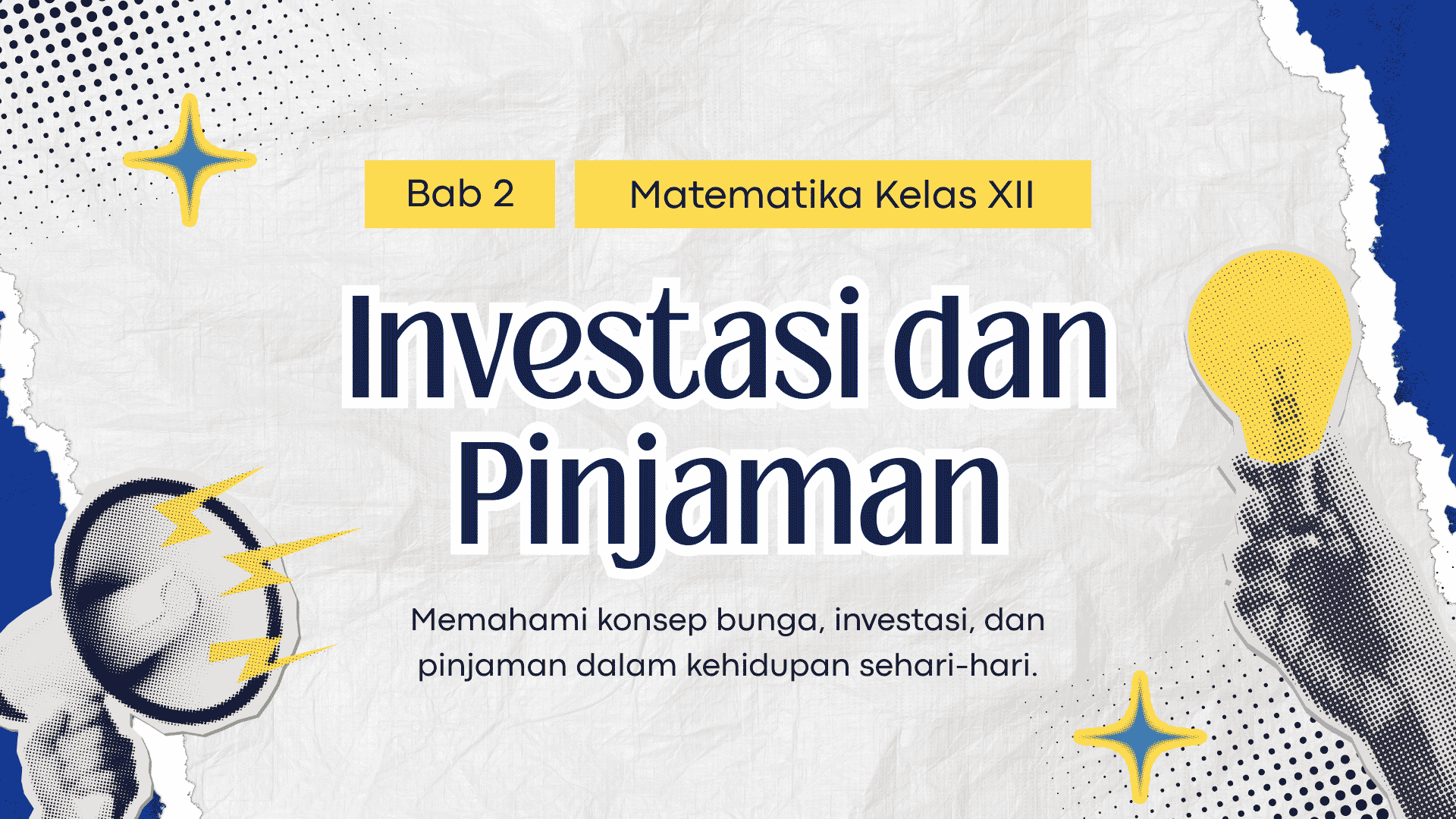 Presentasi Investasi dan Pinjaman dalam Gaya Kolase Warna-warni