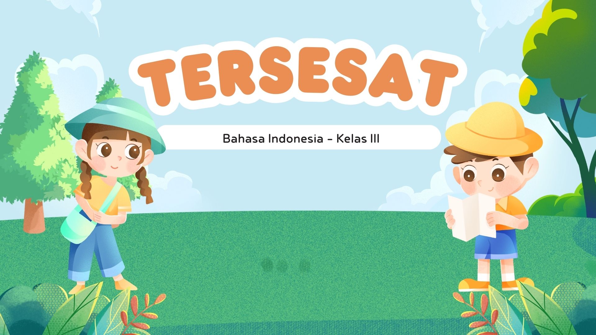 Presentasi Materi-Tersesat dalam Gaya Ilustratif Warna-warni