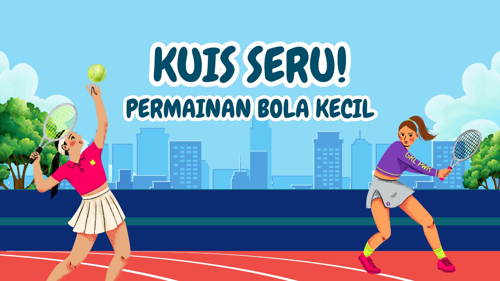 Presentasi Kuis-Permainan Bola Kecil Biru Hijau Ilustratif