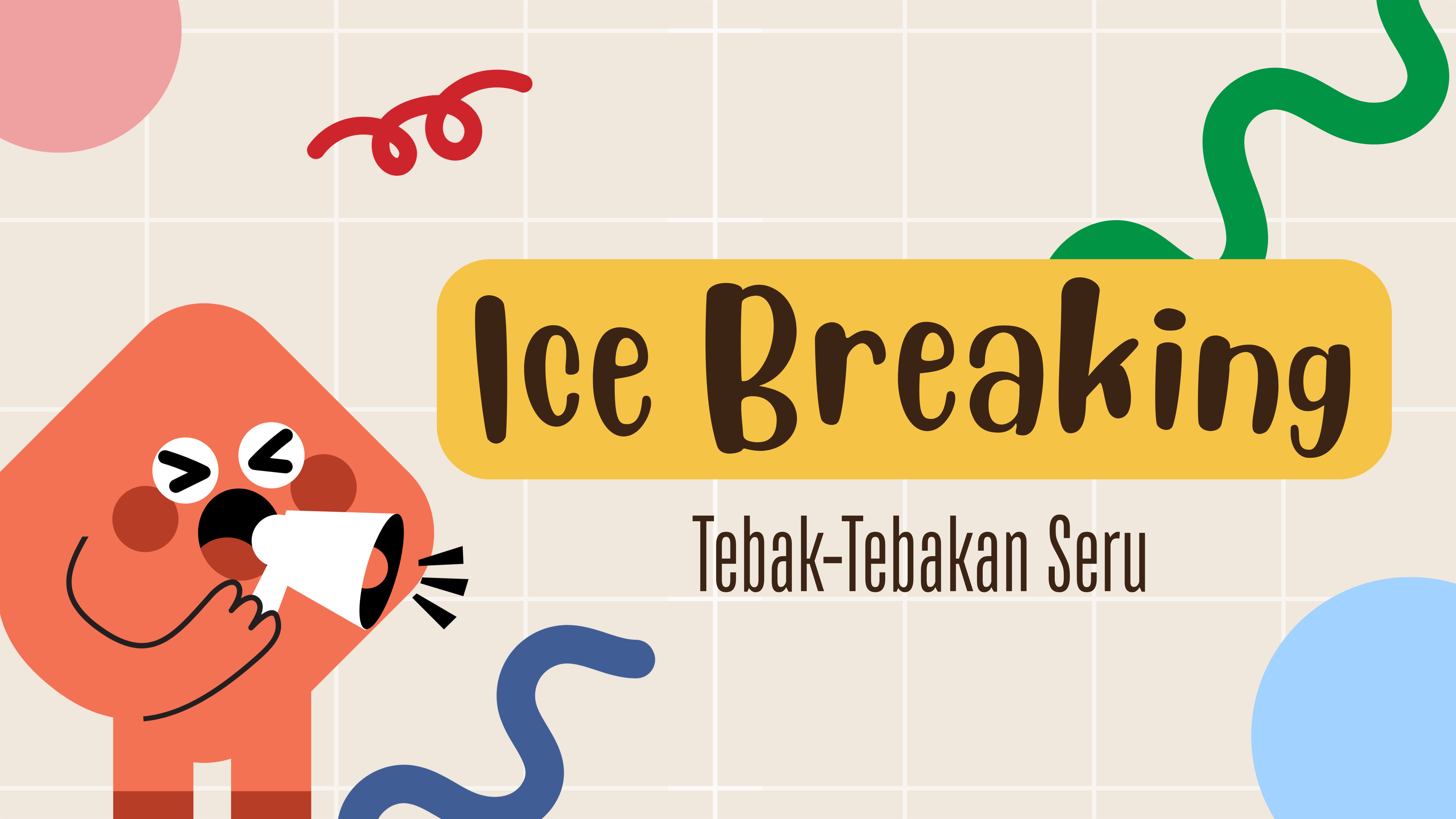 Presentasi Cerita-Ice Breaking Tebak-Tebakan Seru dalam Gaya Ilustratif  Krem Warna-warni