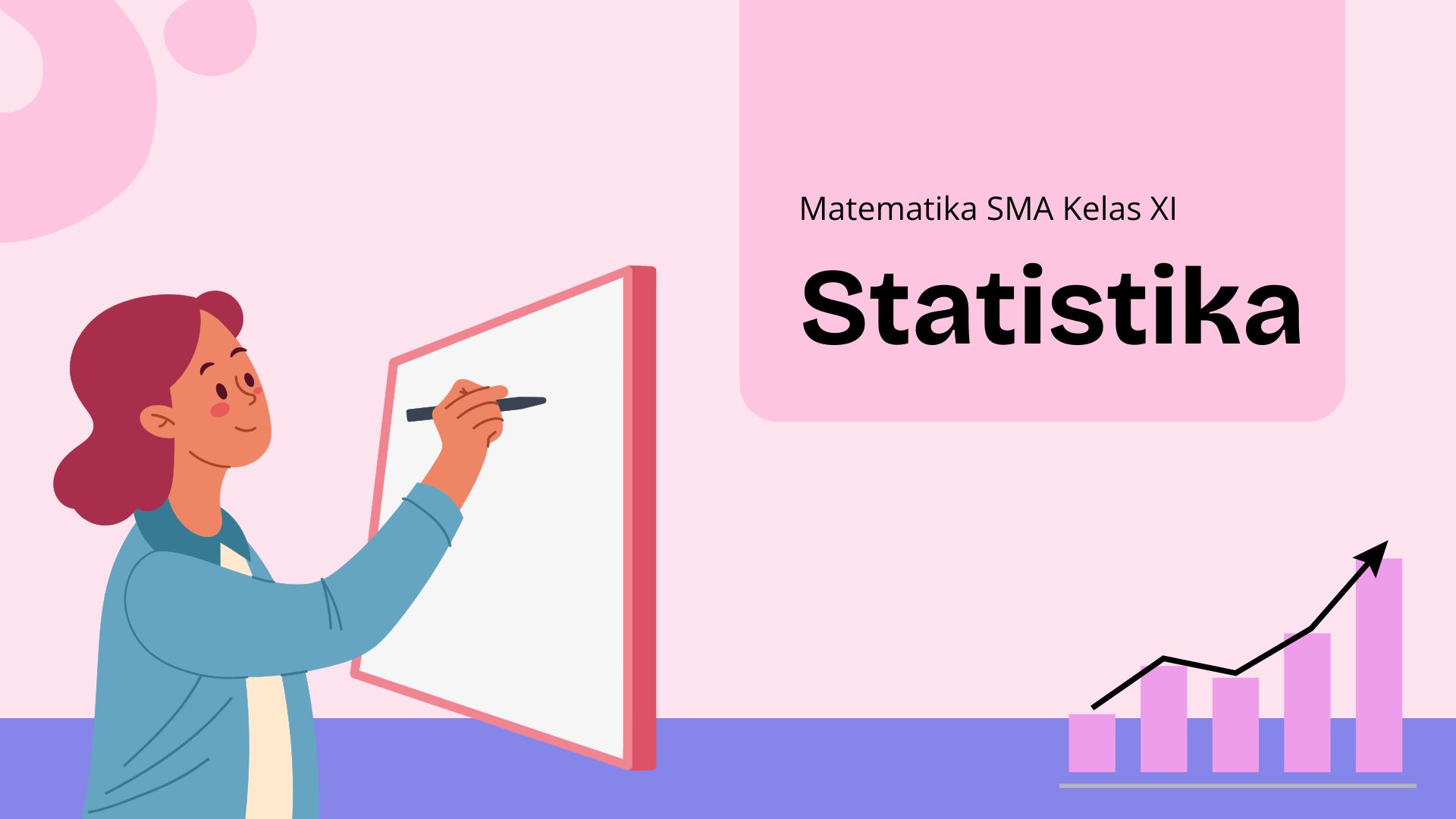 Presentasi Materi-Statistika Ungu dan Merah Muda Ilustratif Sederhana