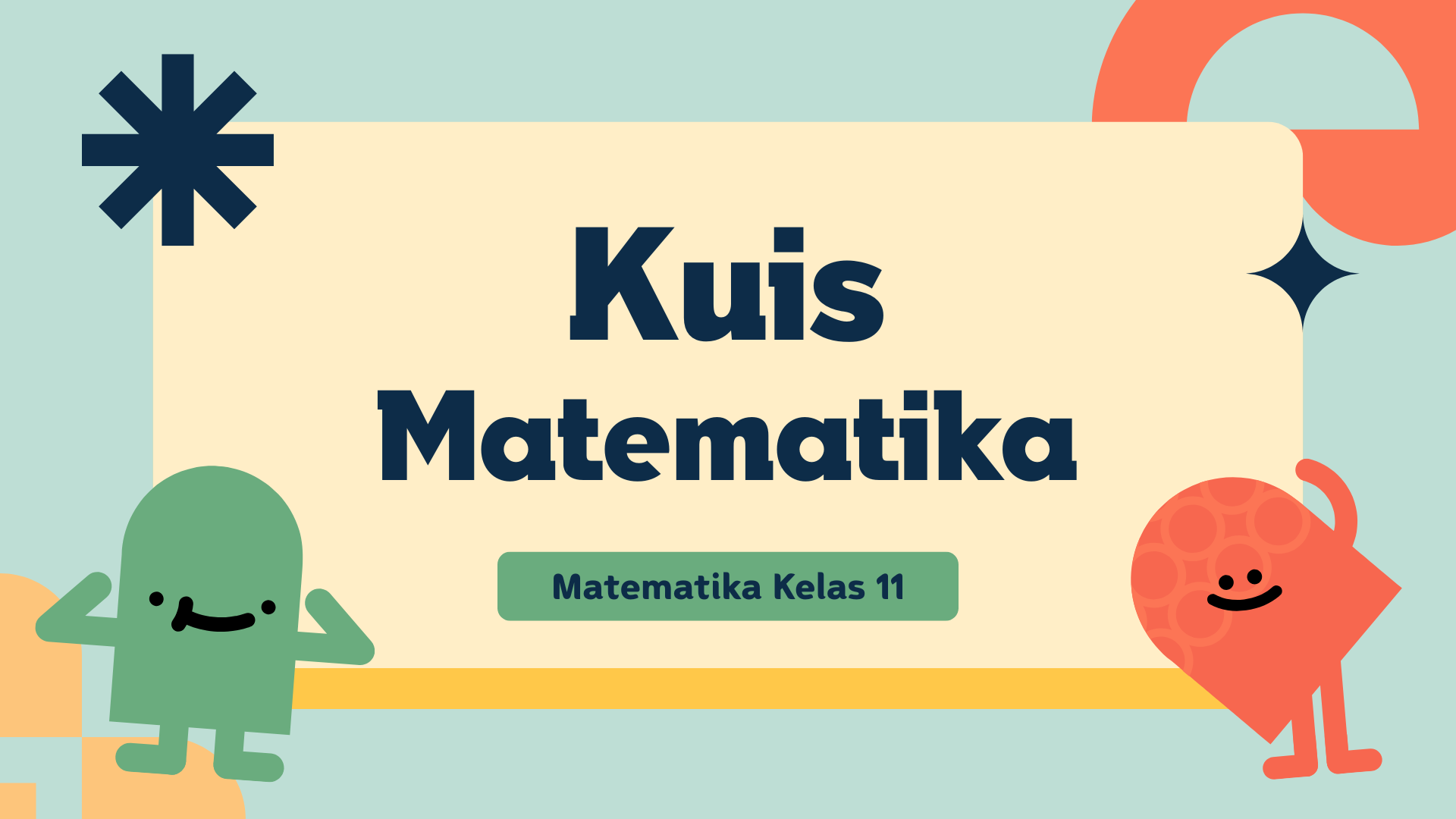 Presentasi Kuis-Kuis Matematika Hijau Kuning Ilustratif Geometri