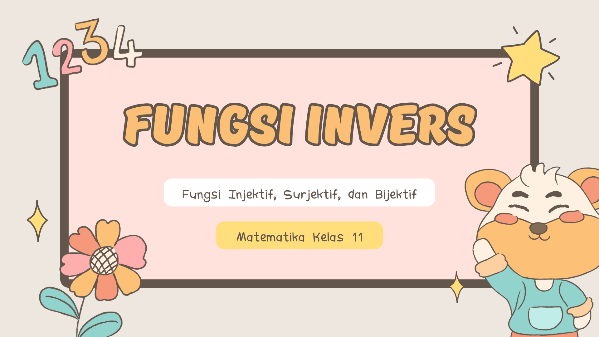 Presentasi Materi-Fungsi Invers Krem Kuning Ilustratif Sederhana