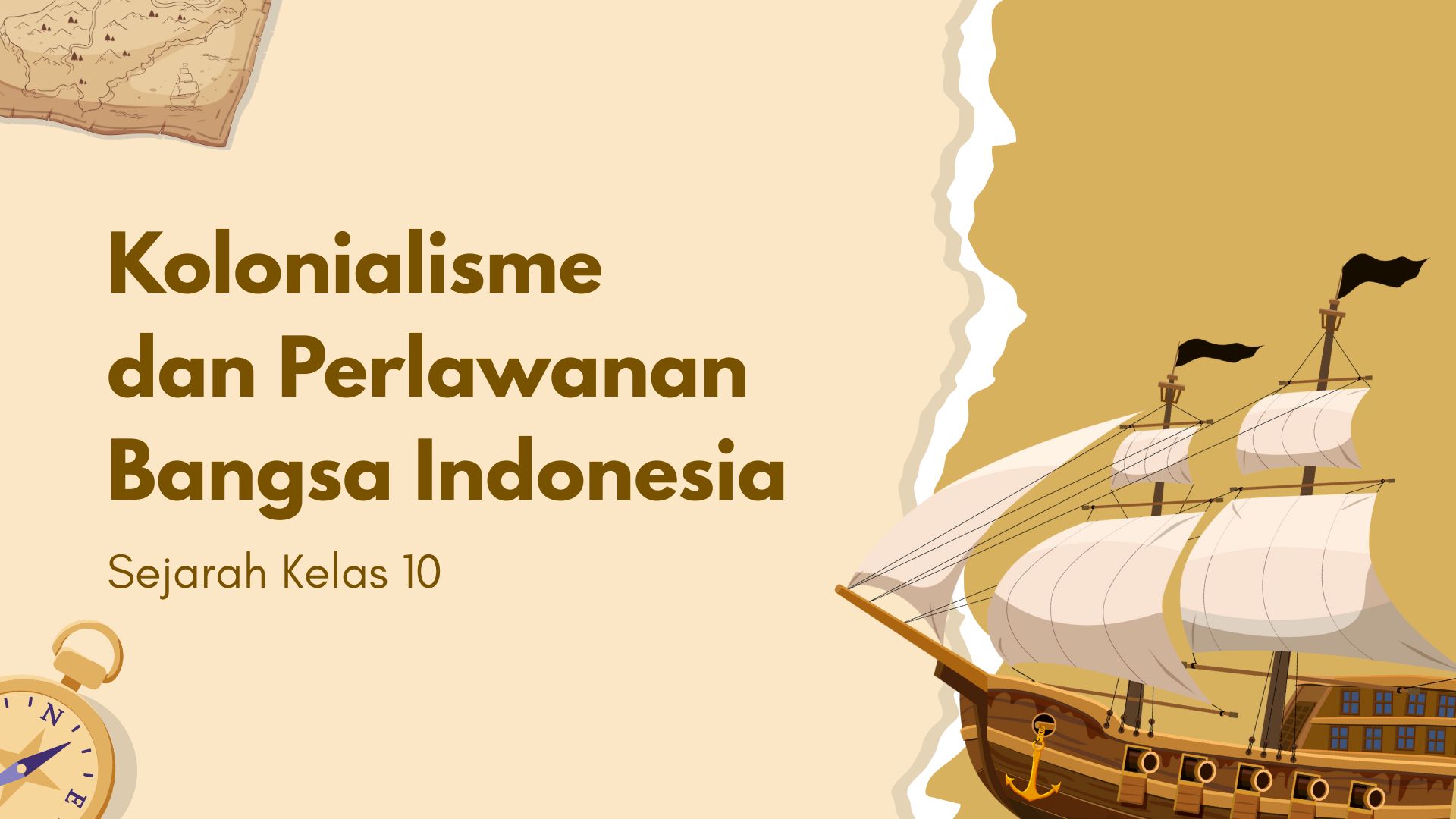 Presentasi Materi-Kolonialisme dan Perlawanan Bangsa Indonesia Coklat Gaya Ilustratif