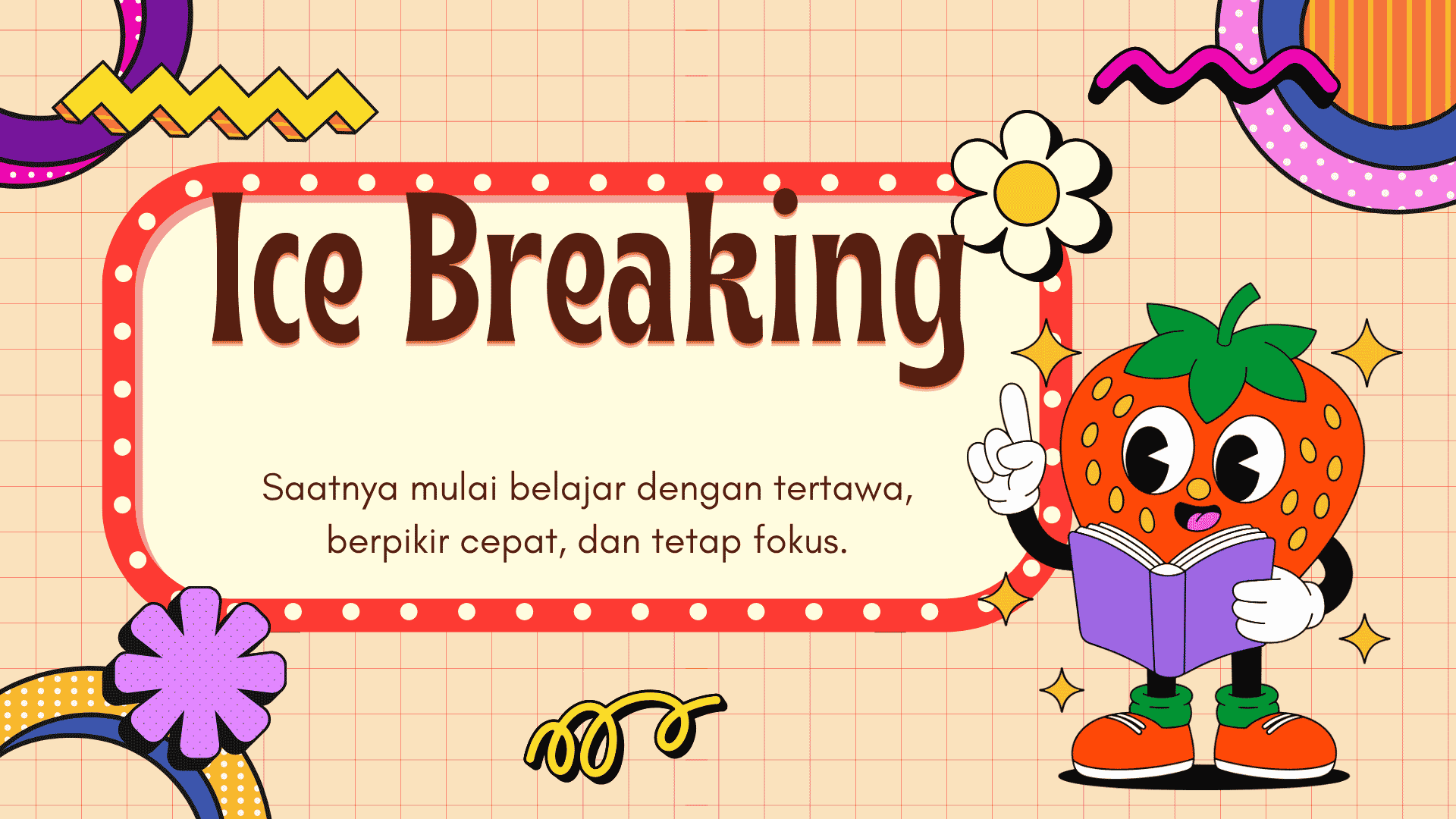 Presentasi Ice Breaking dalam Gaya Retro Warna-warni