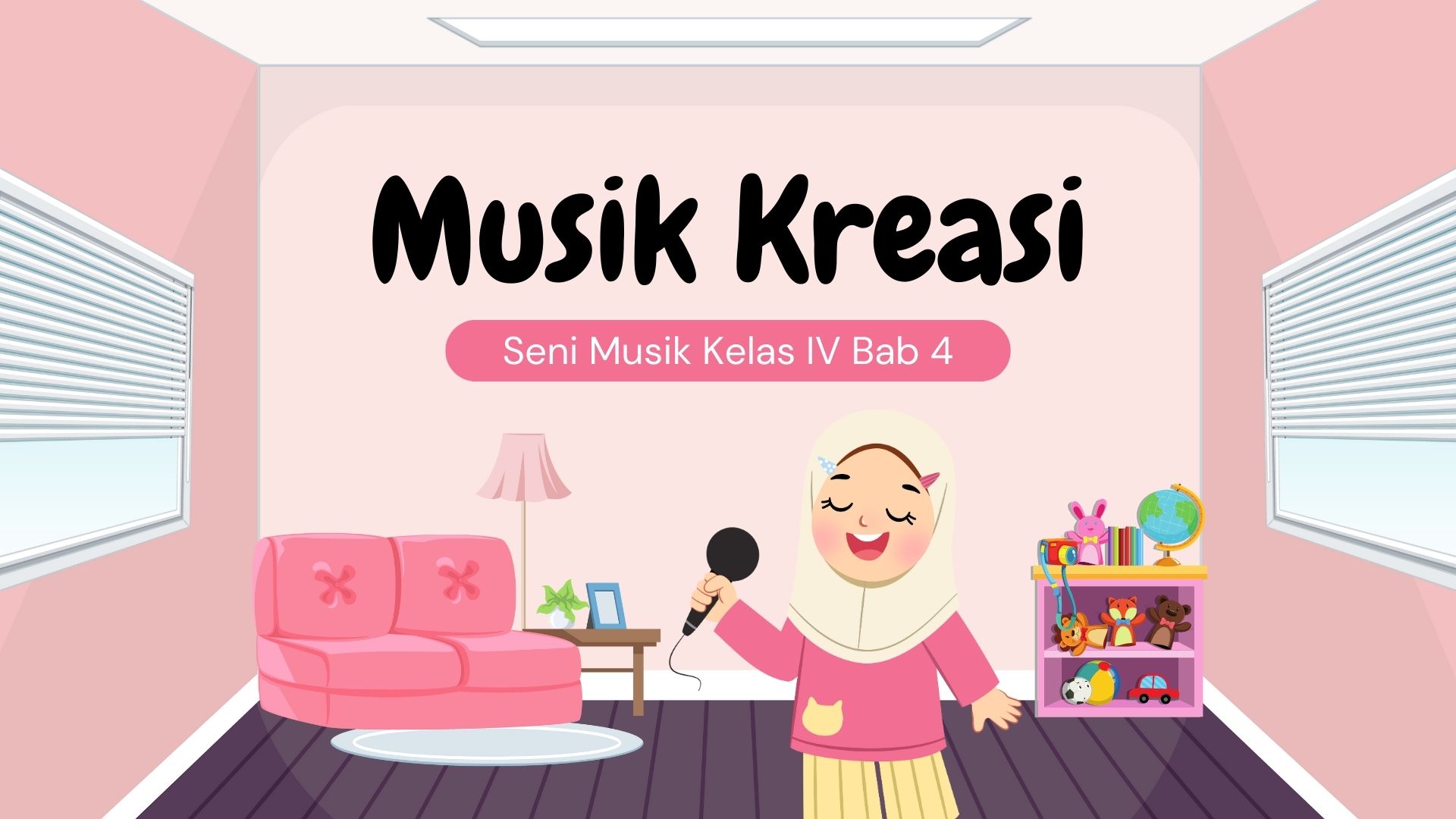 Presentasi Materi-Musik Kreasi Merah Muda Illustratif Dekoratif Lucu