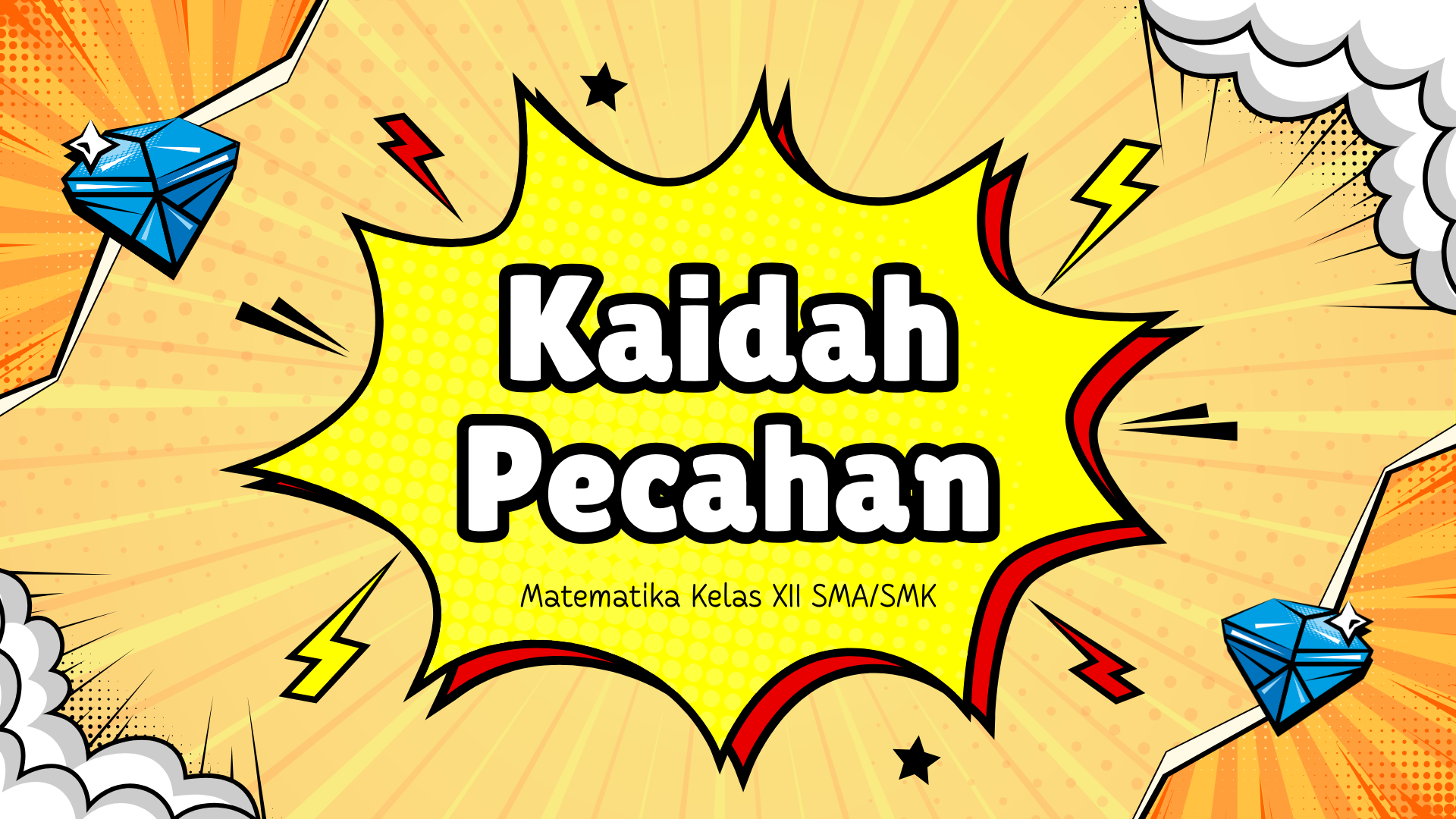 Presentasi Kaidah Pecahan dalam Gaya Komik Warna-warni