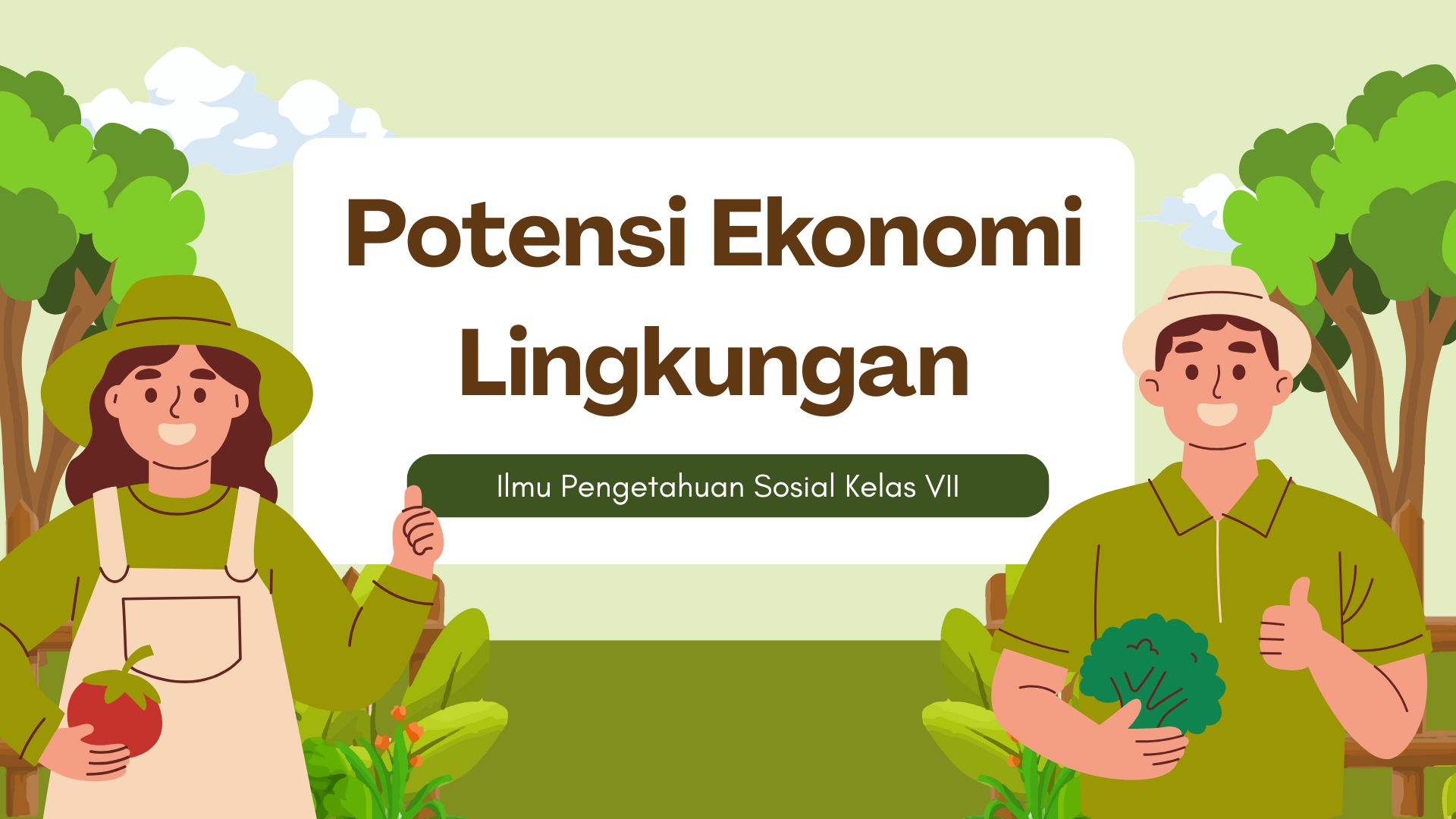 Presentasi Materi - Potensi Ekonomi Lingkungan Presentasi Hijau Ilustratif
