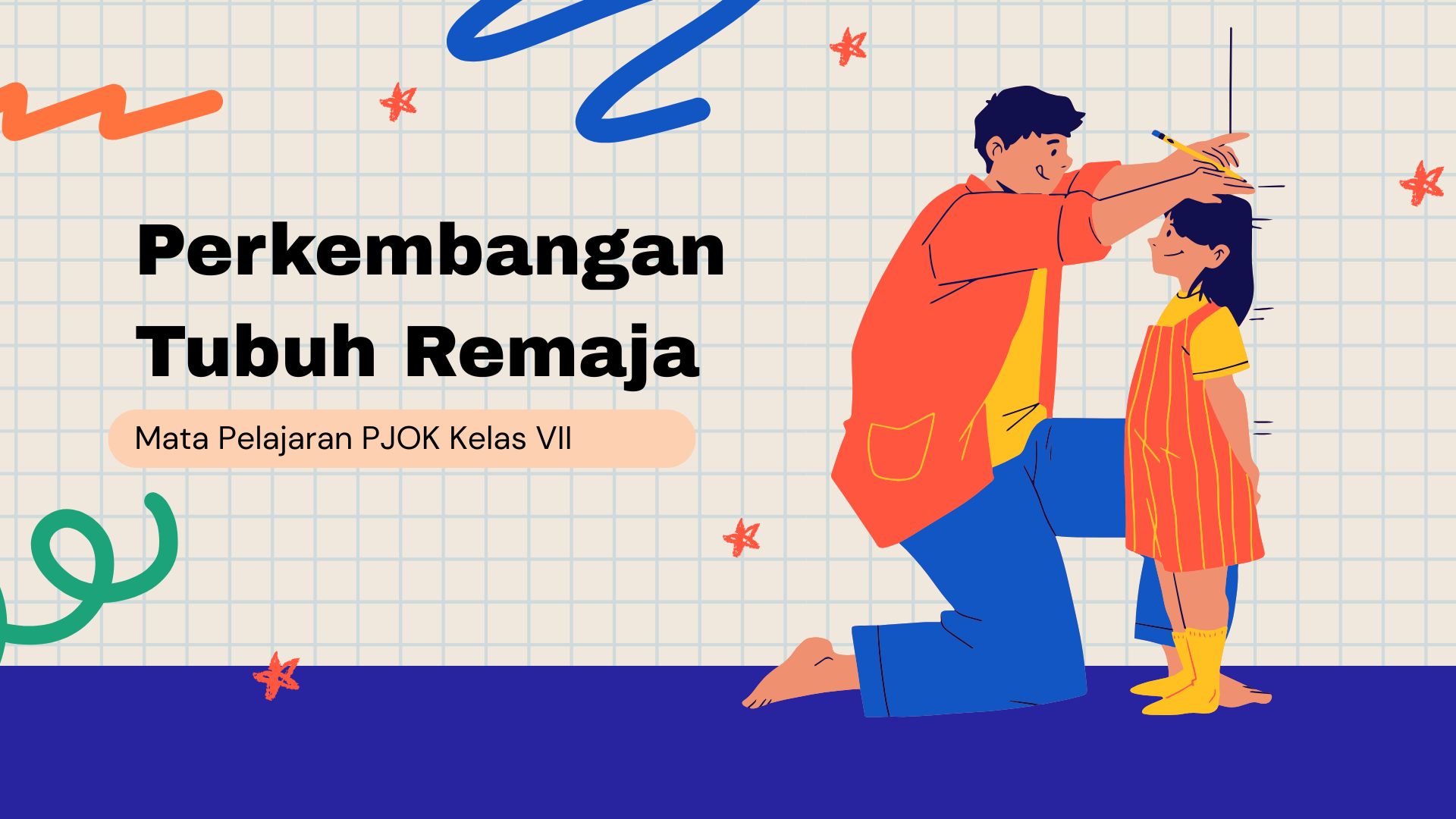 Presentasi Materi-Perkembangan Tubuh Remaja Penuh Warna Ilustratif