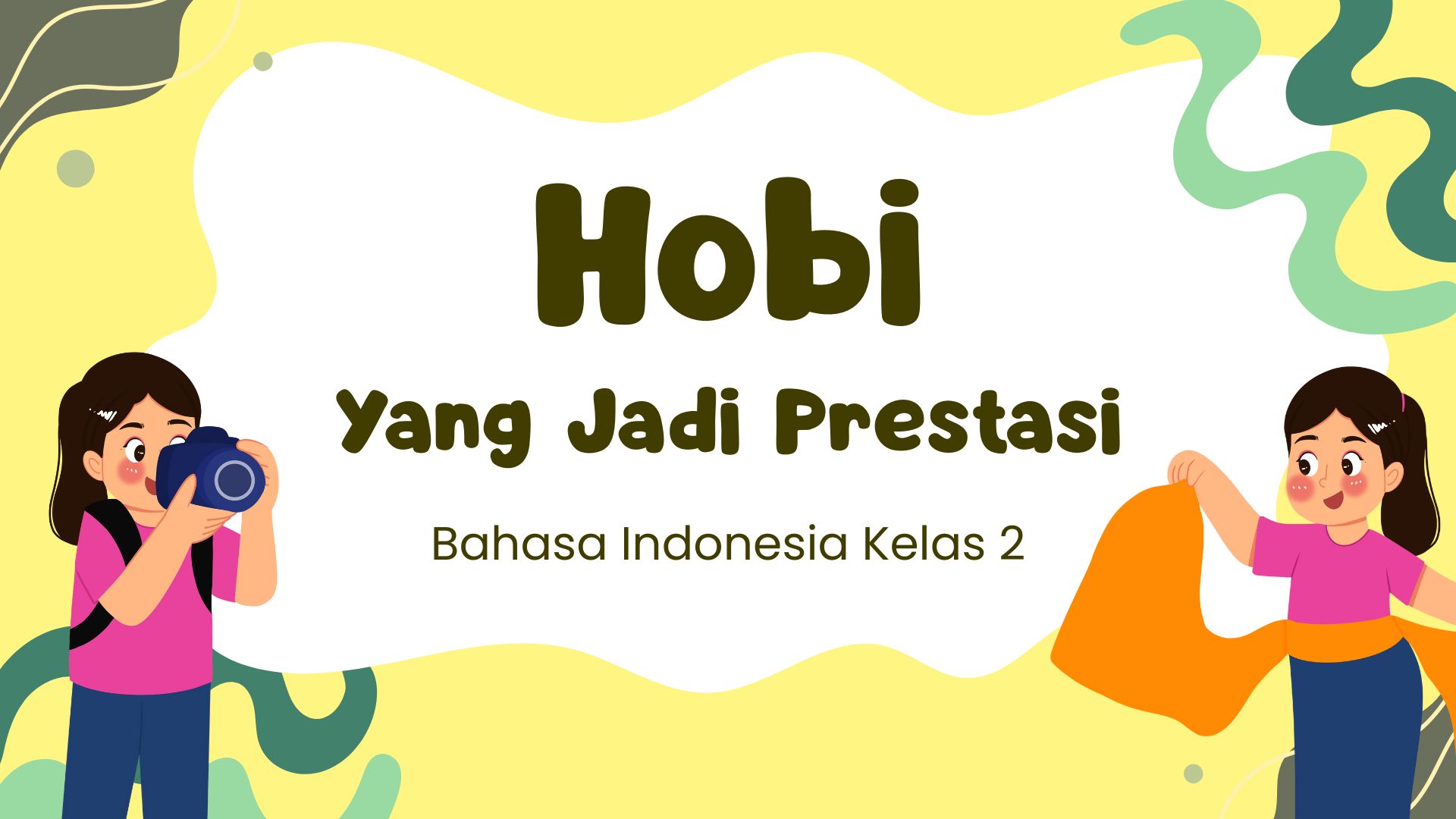 Presentasi Materi-Hobi yang Jadi Prestasi Kuning Ilustratif  Ceria