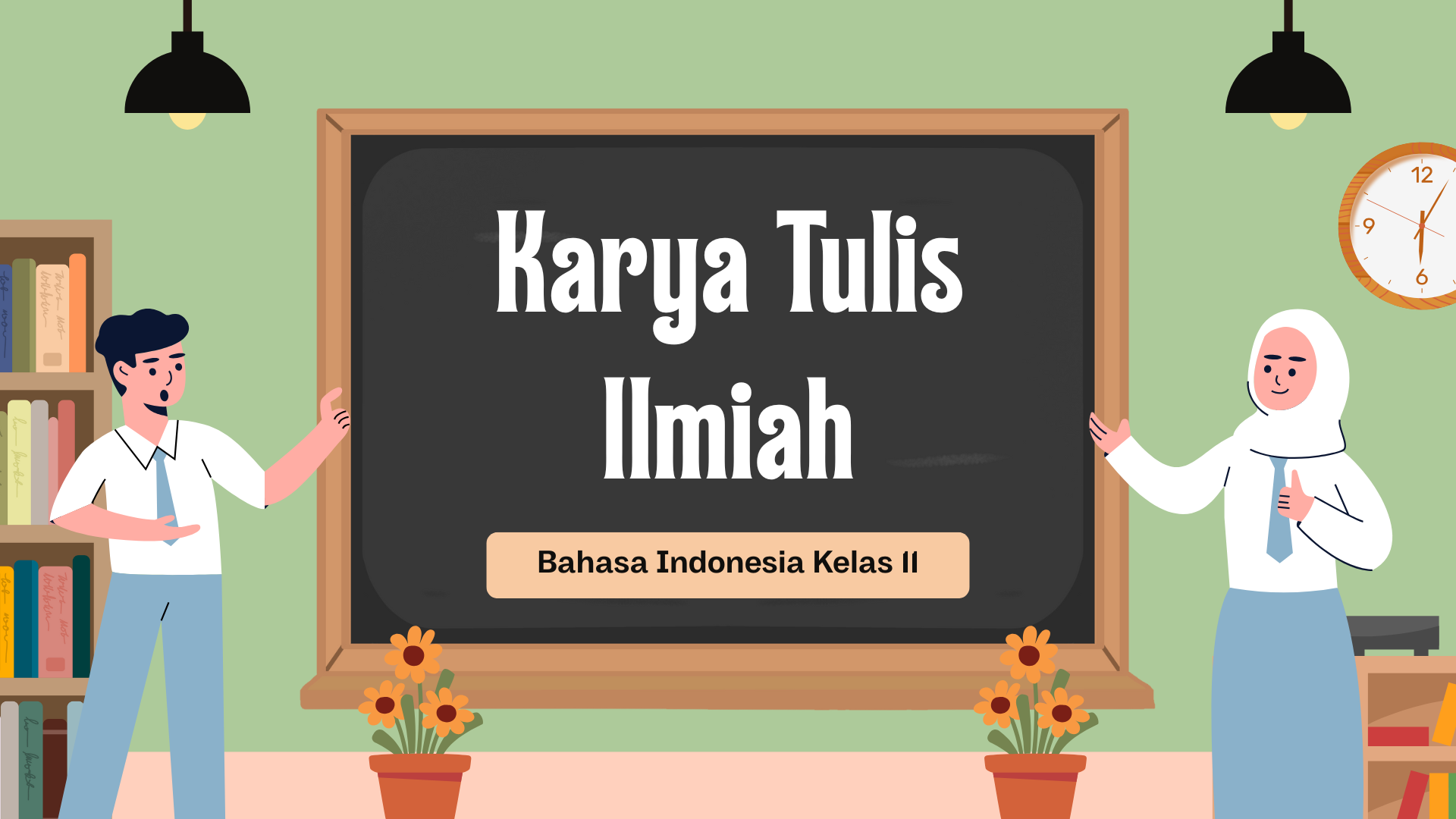 Presentasi Materi-Karya Tulis Ilmiah Hijau Kuning Ilustratif Sederhana
