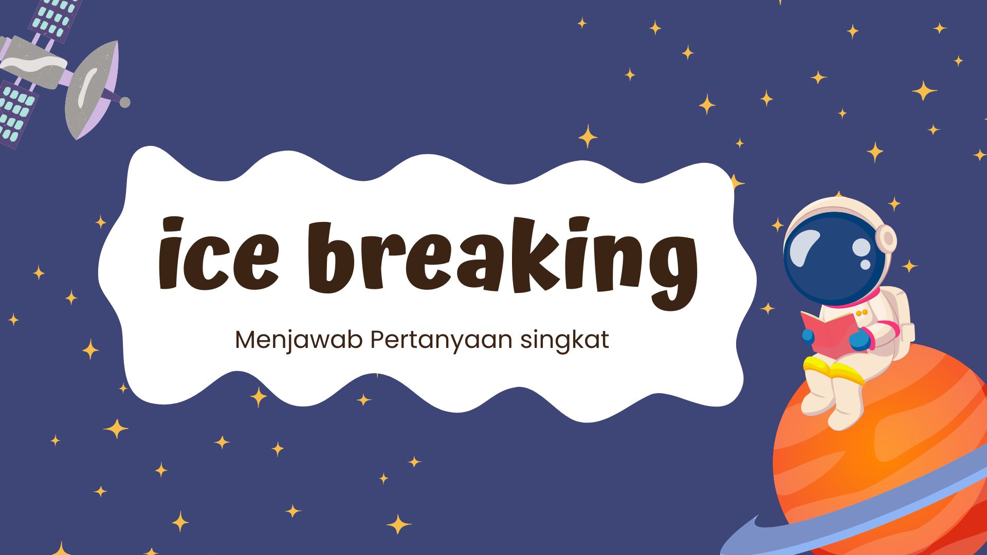 Presentasi Cerita-Ice Breaking Menjawab Pertanyaan Singkat Ungu Ilustratif