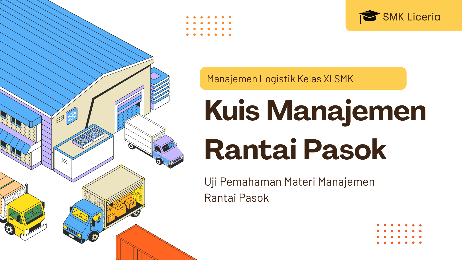 Presentasi Kuis-Manajemen Rantai Pasok dalam Gaya Ilustratif Putih Warna-warni