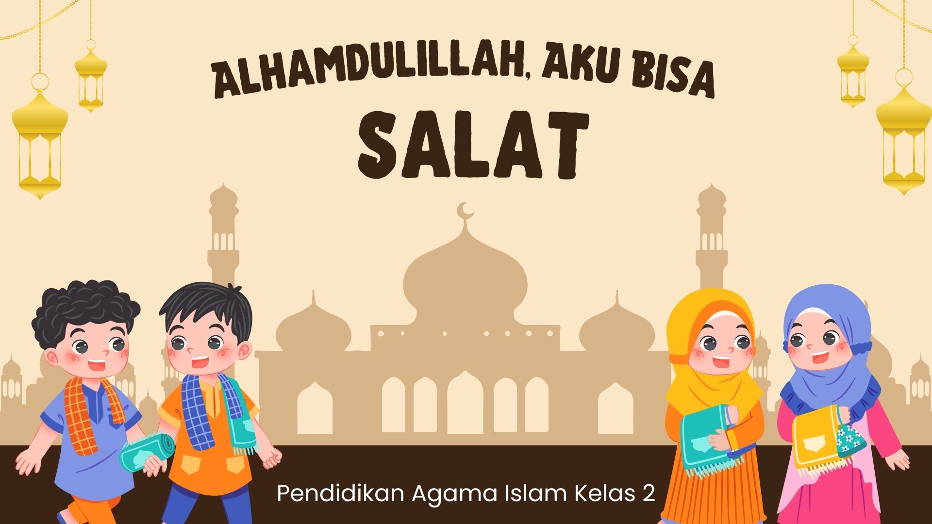 Presentasi Materi-Alhamdulillah Aku Bisa Salat Coklat Ilustratif