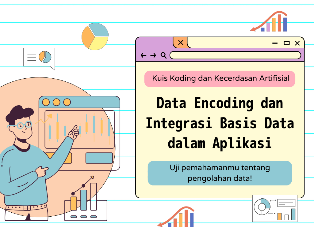 Presentasi Kuis-Data Encoding  dalam Gaya Ilustratif Warna Warni