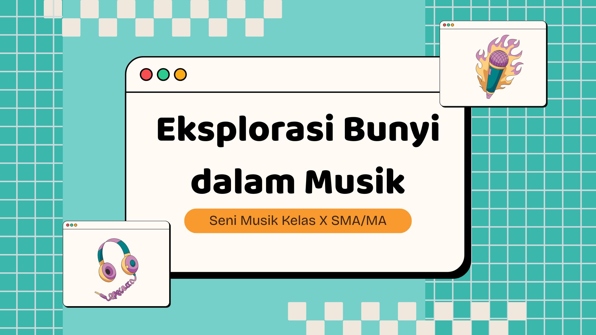 Presentasi Materi-Eksplorasi Bunyi dalam Musik Biru Ilustratif