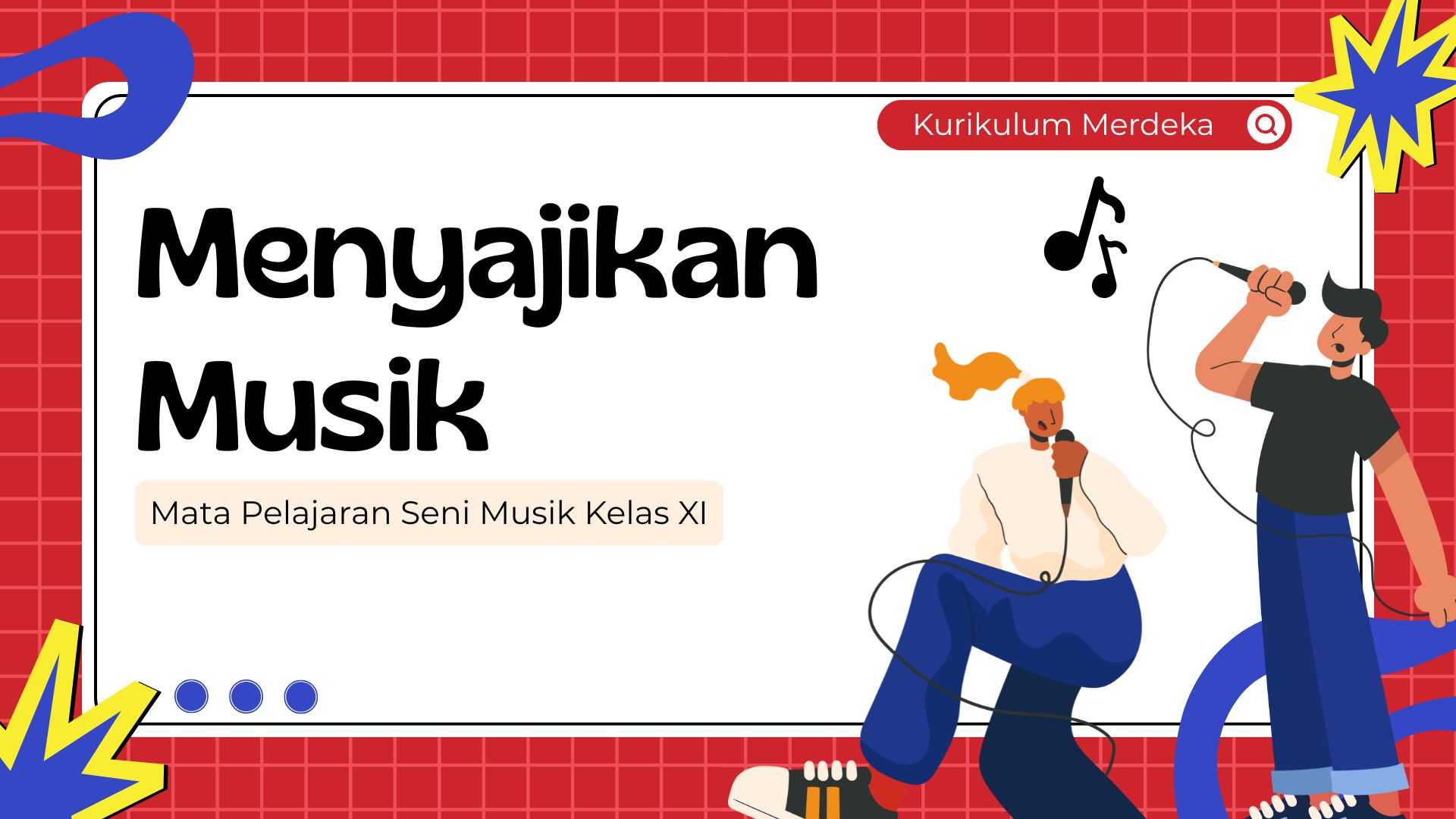 Presentasi Materi-Menyajikan Musik dalam Merah Gaya Ilustratif