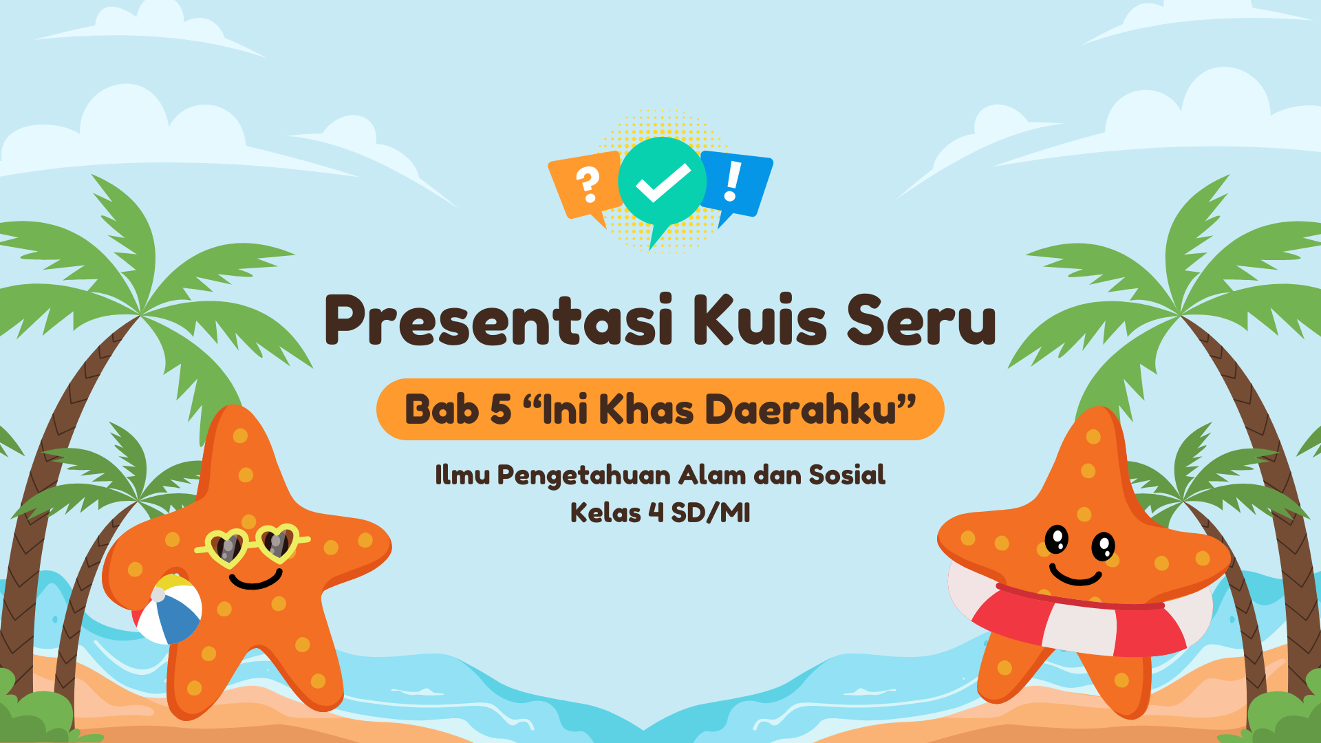 Presentasi Kuis Seru-Ini Khas Daerahku Biru Ilustratif Lucu